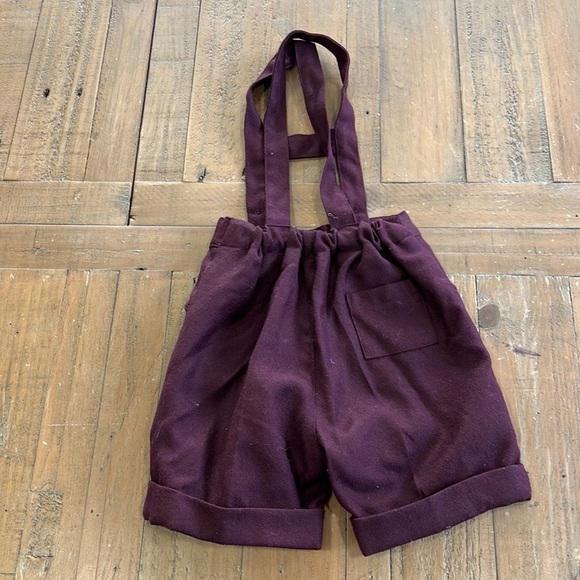 Jacadi burgundy wool Suspender shorts - Picture 5 of 5